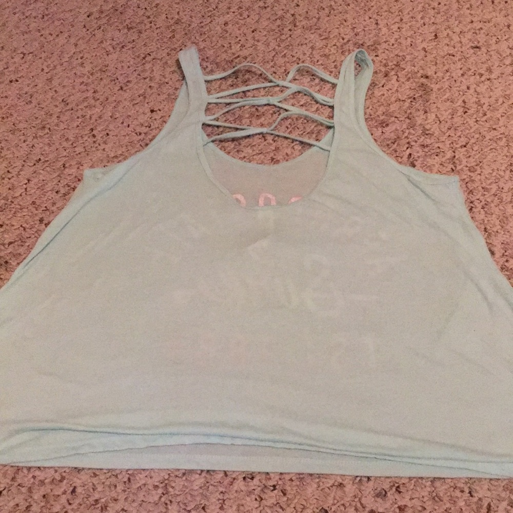 Light Blue Racerback Tank Top - Picture 2 of 5